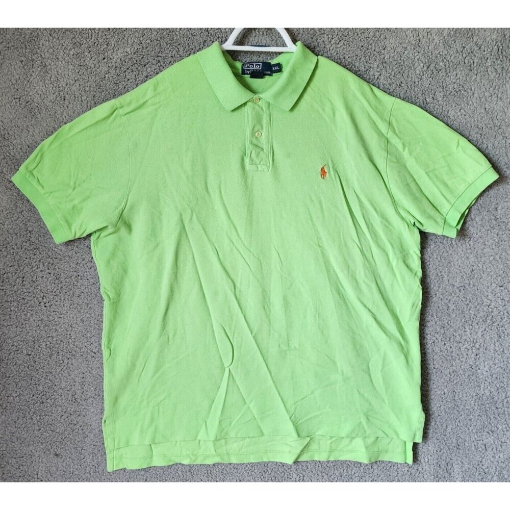 Polo Ralph Lauren Lime Green Pony Logo Short Sleeve Polo Shirt‎ Size XXL